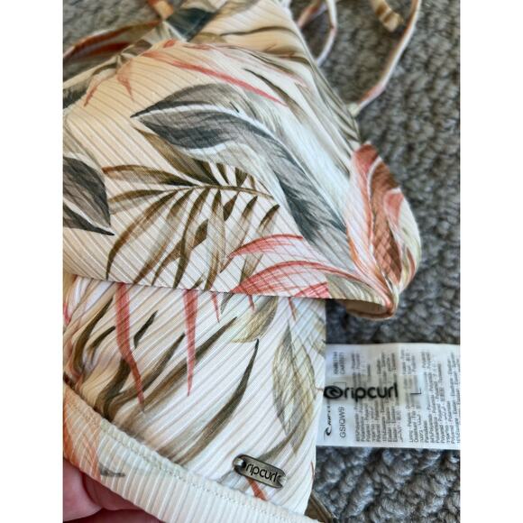 Rip Curl Havana Tri Bikini Top & Cheeky Surf Bottoms Size Large - Picture 4 of 14